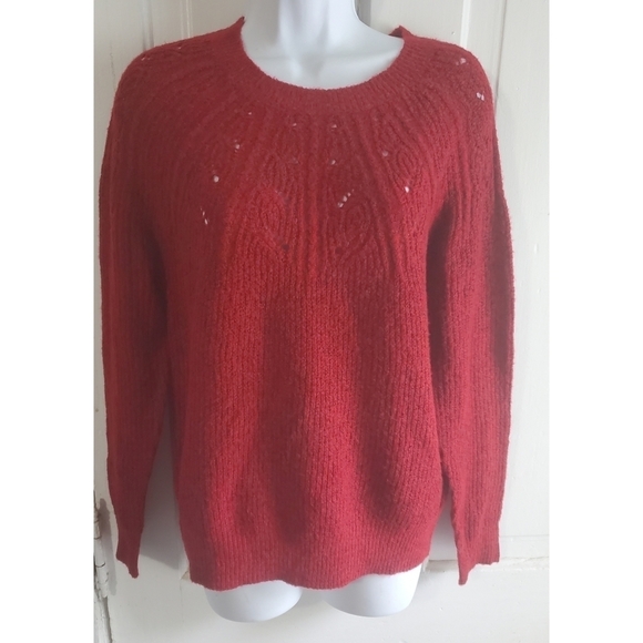 Knox Rose Marled Knit Eyelet Sweater - Picture 1 of 11